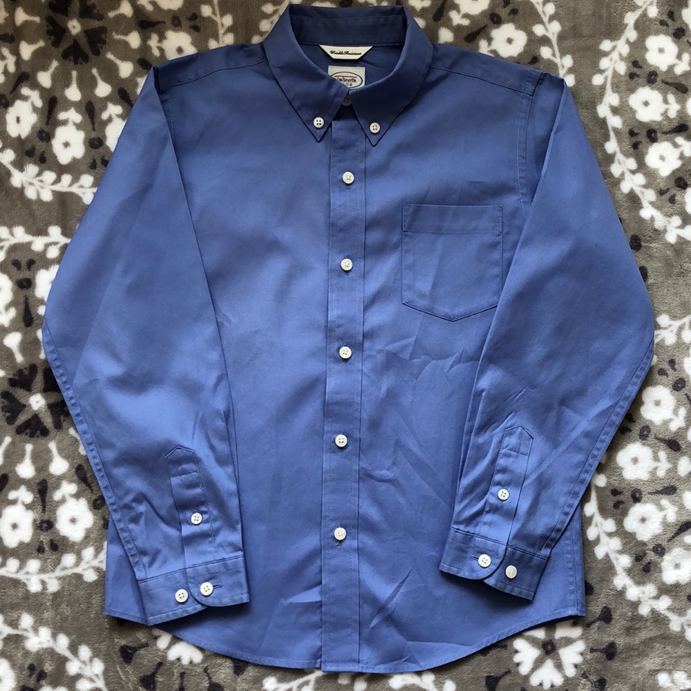 Talbots kids blue dress shirt size 7x